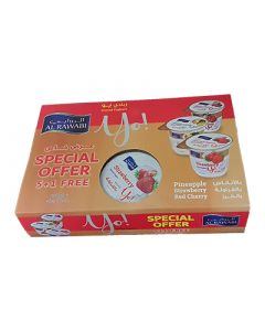 Yo Strawberry, Red Cherry, Pineapple Fruit Yoghurt 5+1
